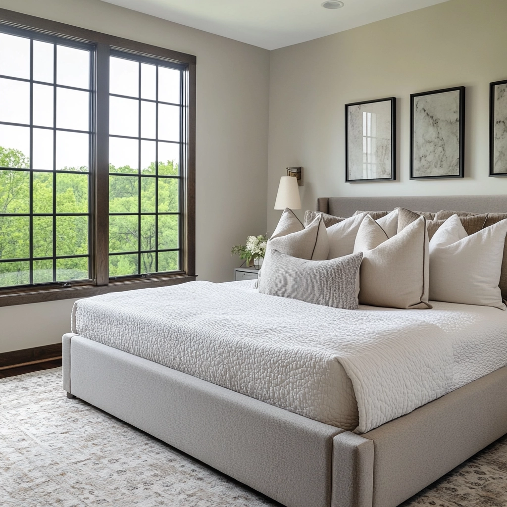 neutral farmhouse bedroom 53