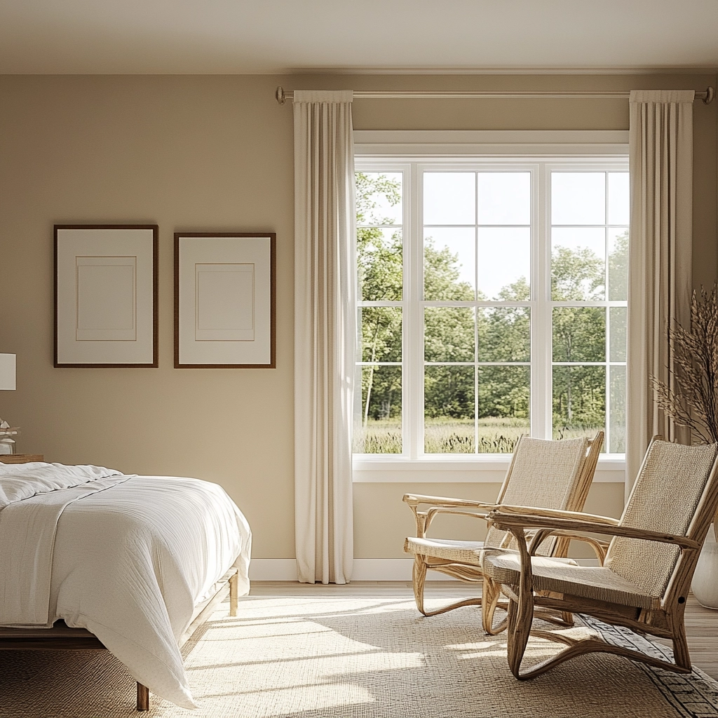 neutral farmhouse bedroom 59