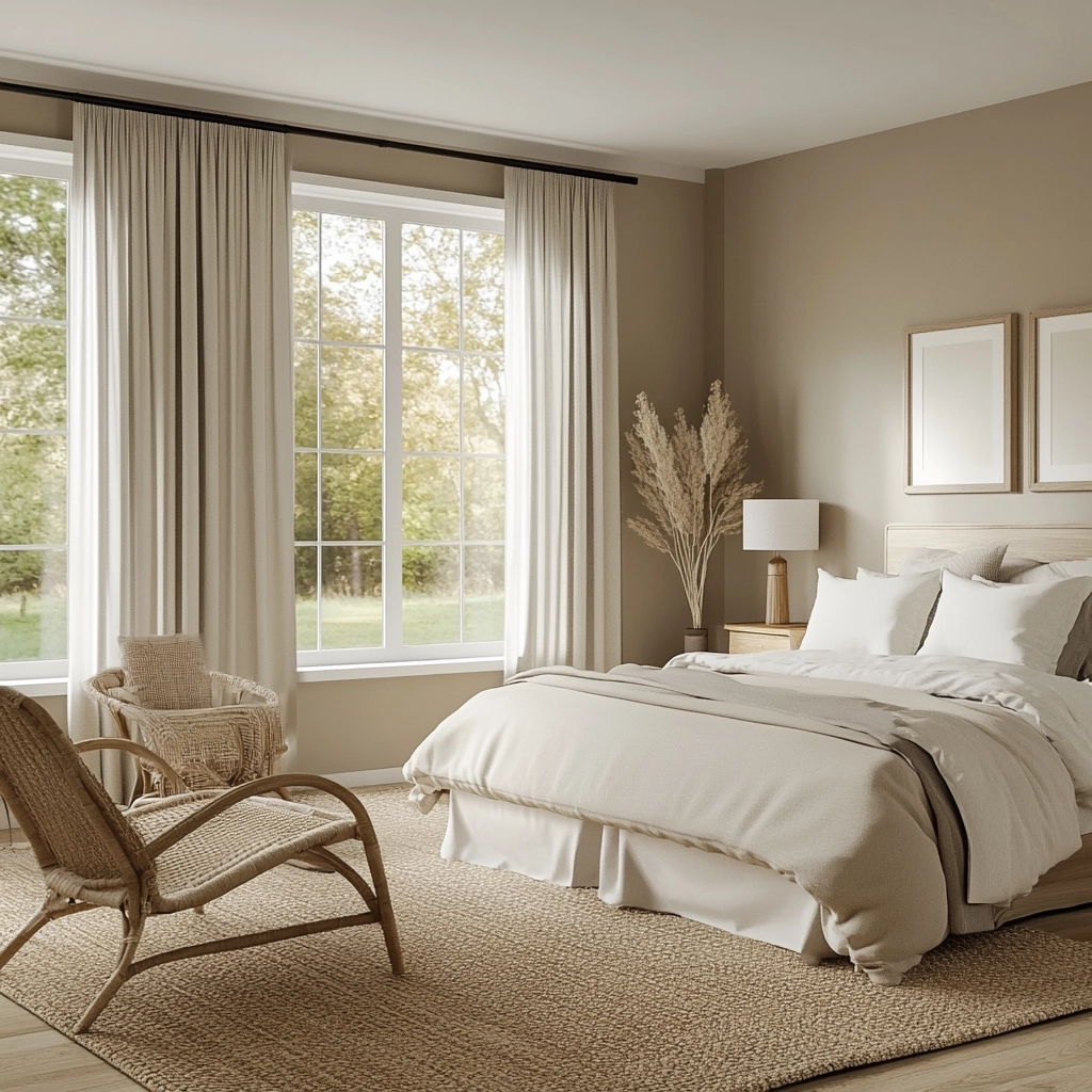 neutral farmhouse bedroom 60