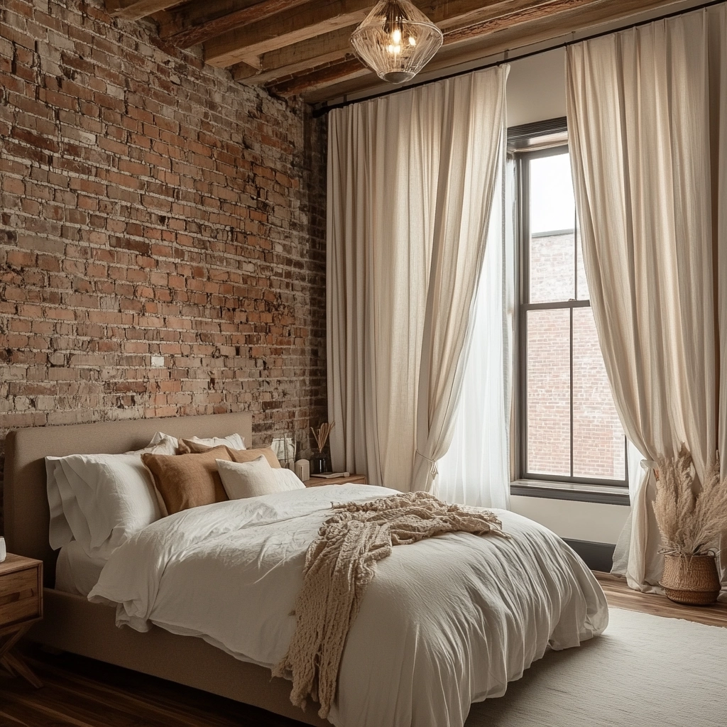neutral farmhouse bedroom 63