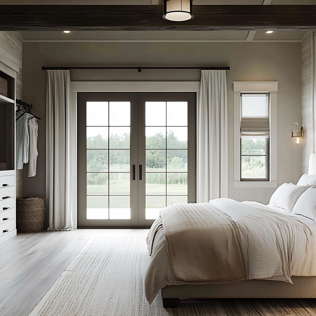 neutral farmhouse bedroom 69