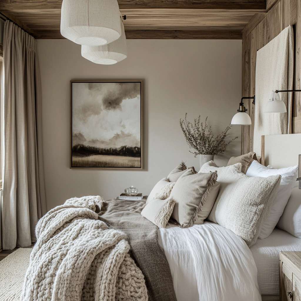 neutral farmhouse bedroom 75