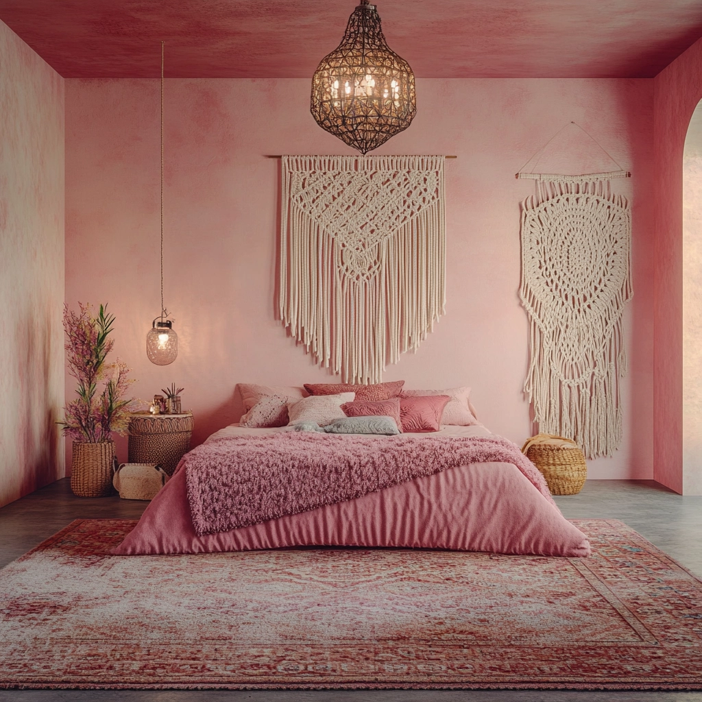 pink farmhouse bedroom 14