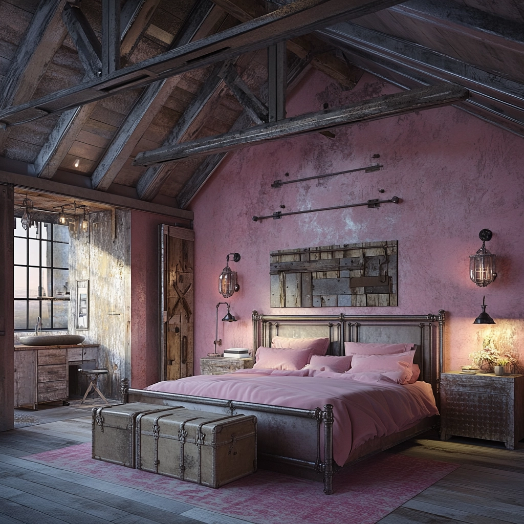 pink farmhouse bedroom 21