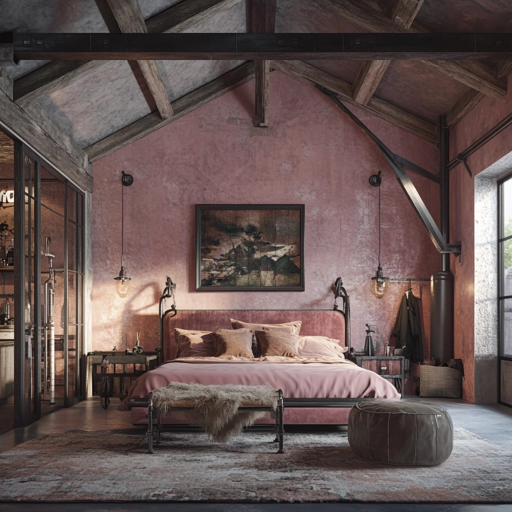 pink farmhouse bedroom 22
