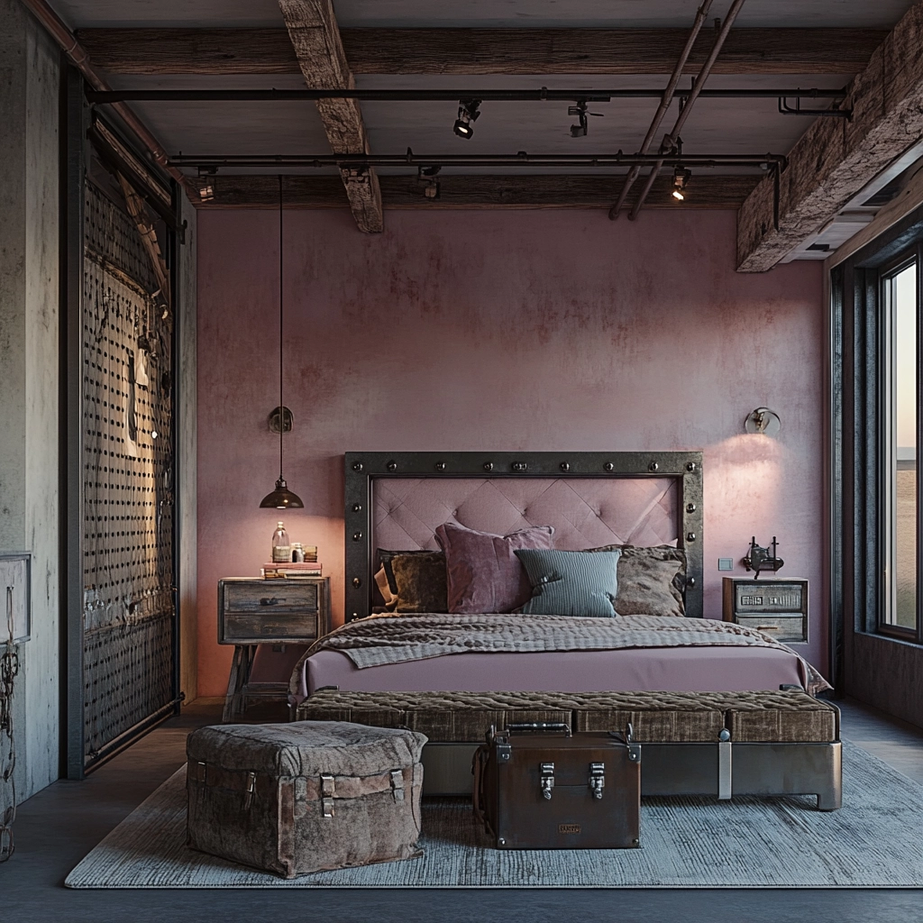 pink farmhouse bedroom 23