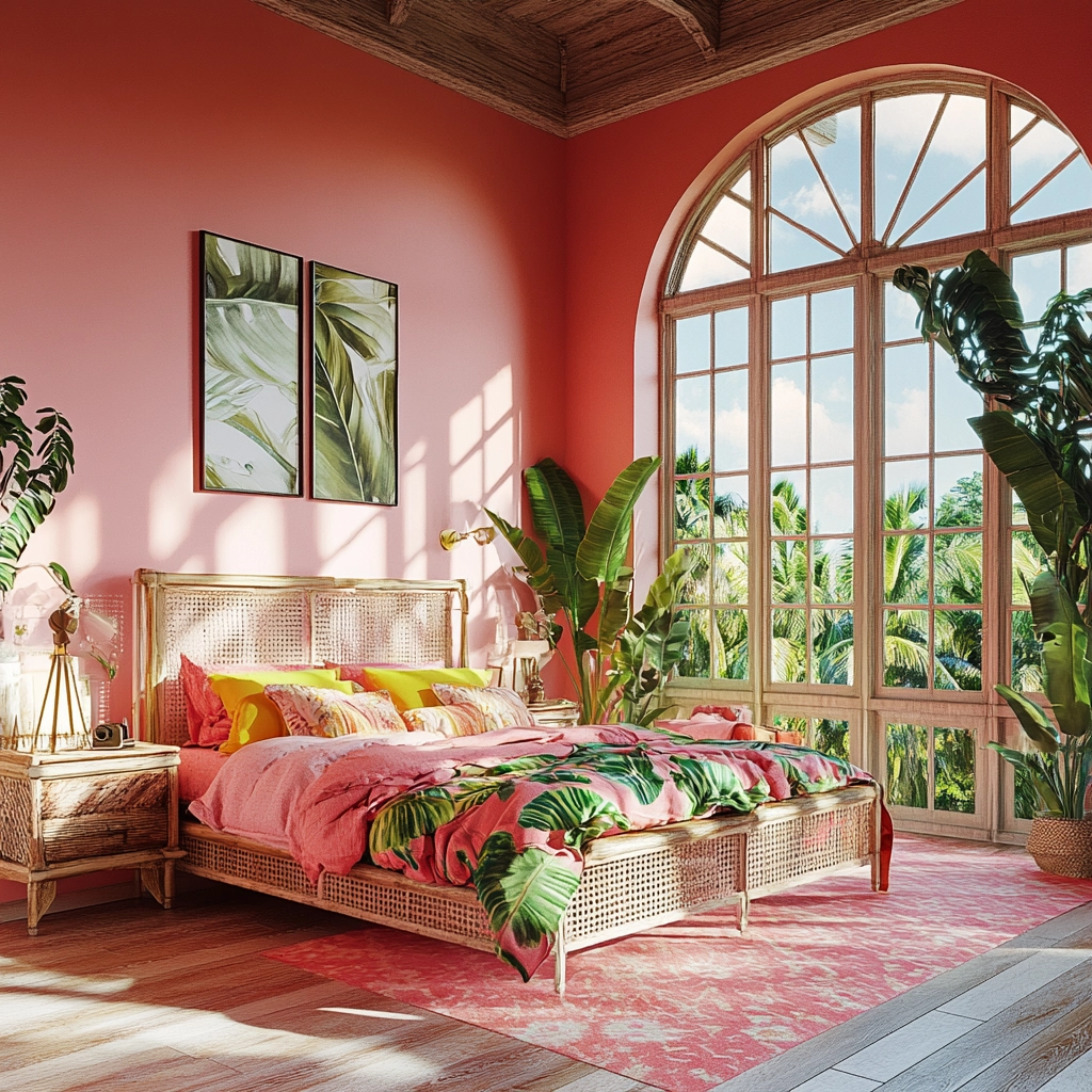 pink farmhouse bedroom 25