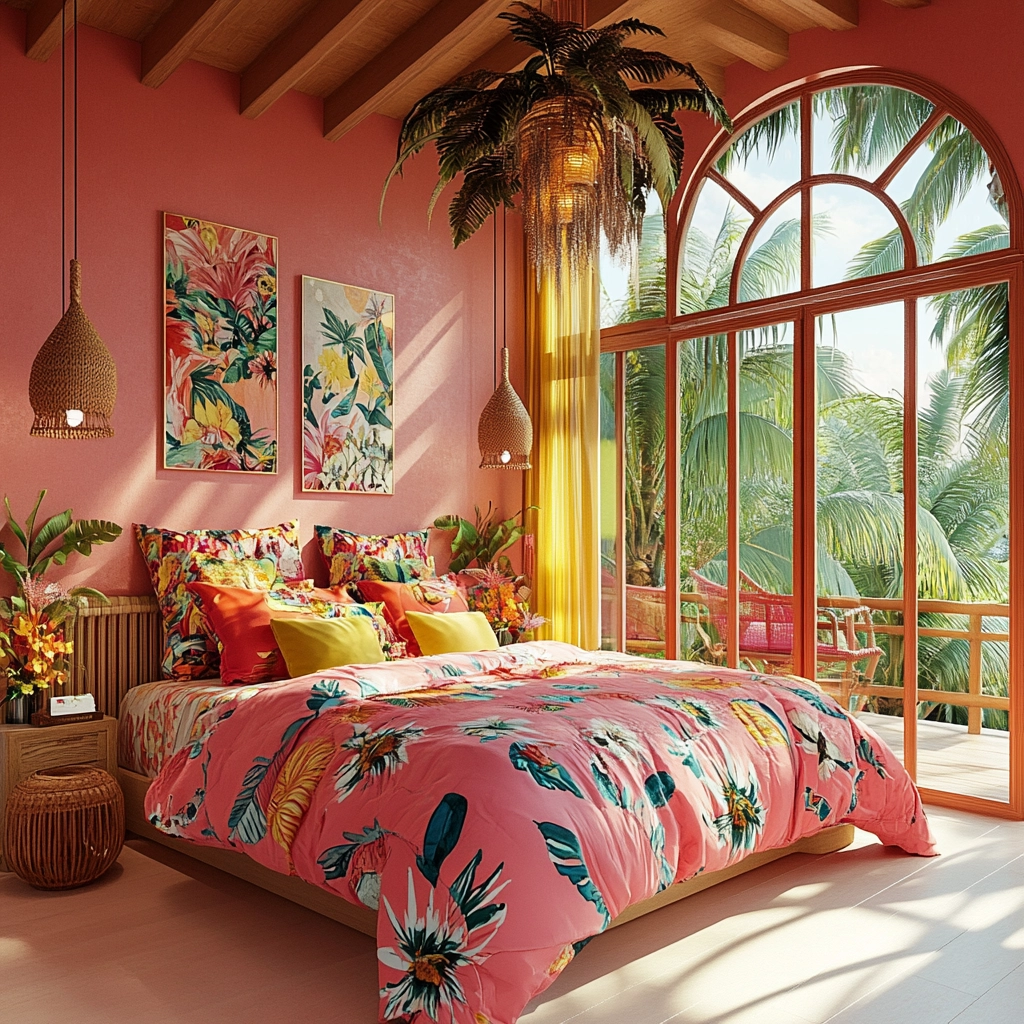 pink farmhouse bedroom 26
