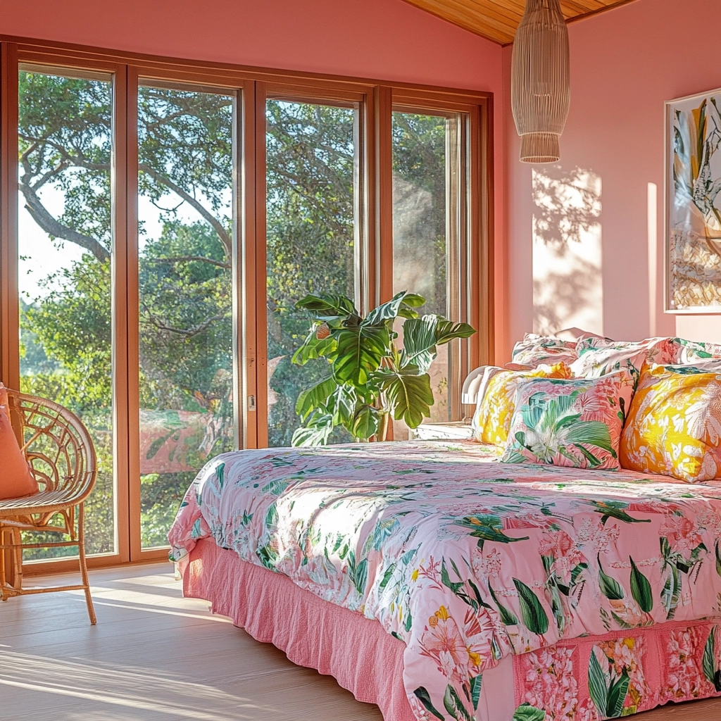 pink farmhouse bedroom 27