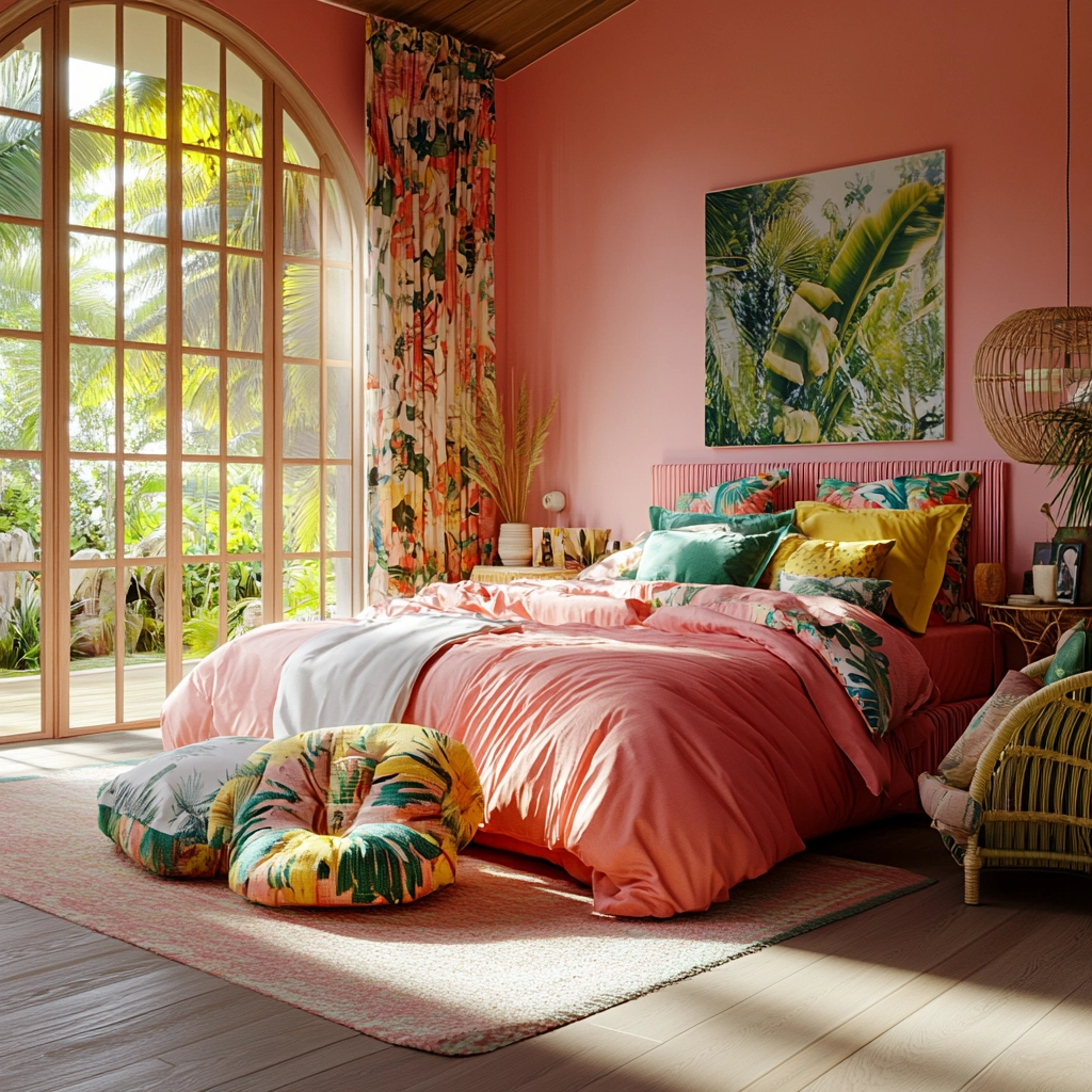 pink farmhouse bedroom 28
