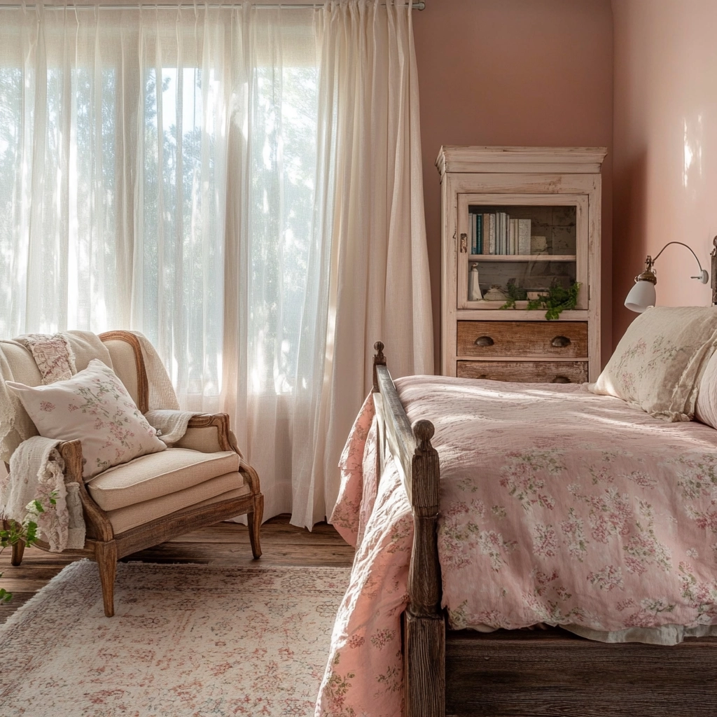 pink farmhouse bedroom 3