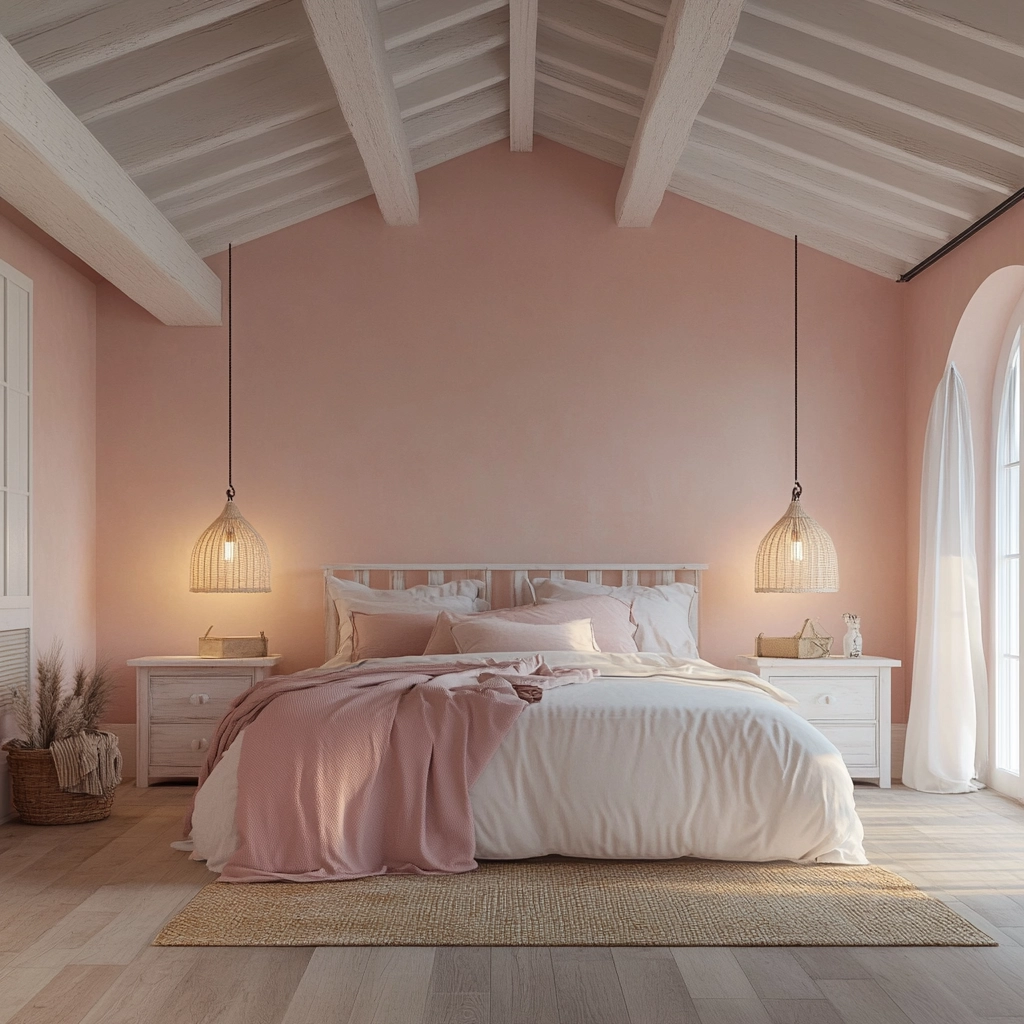pink farmhouse bedroom 30