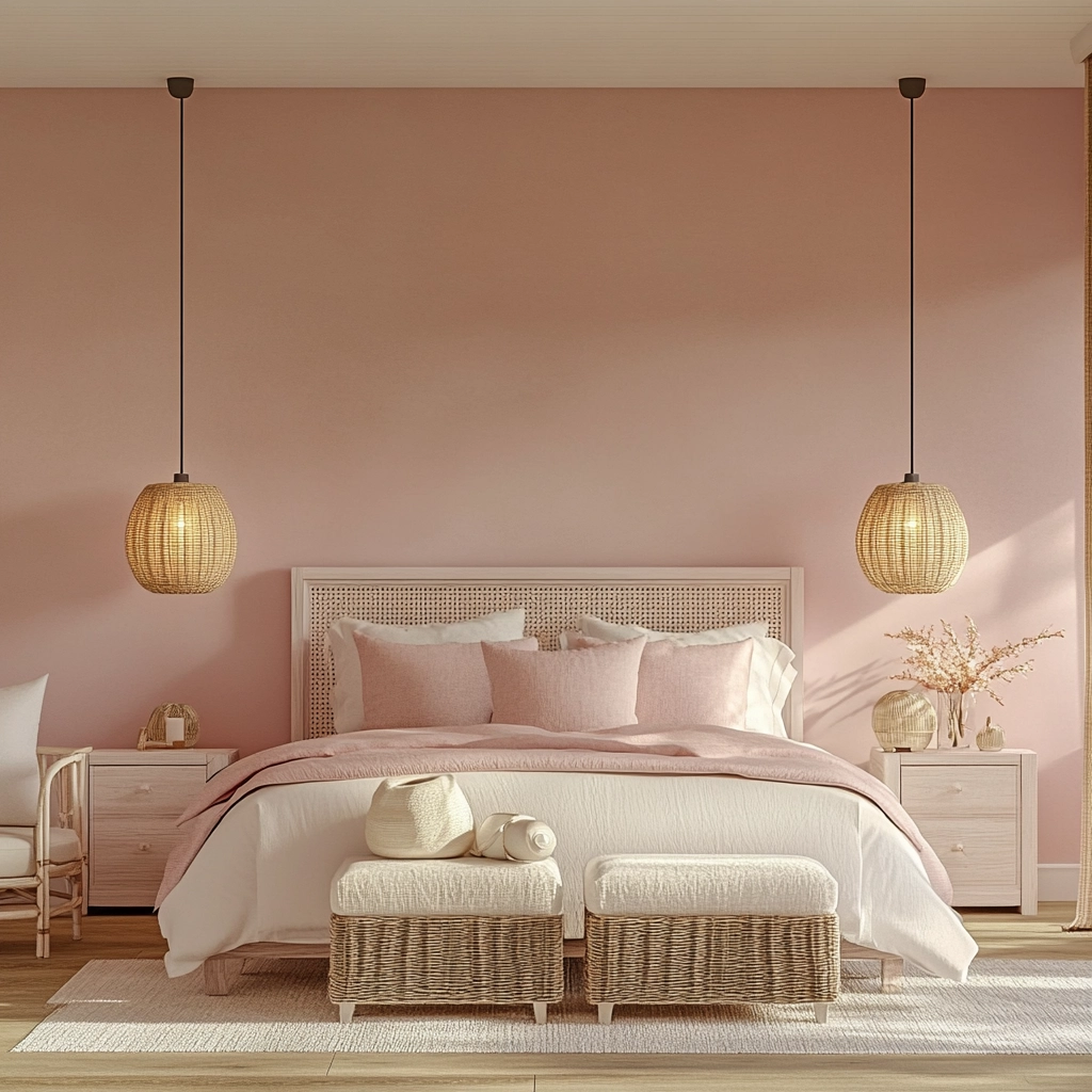 pink farmhouse bedroom 32