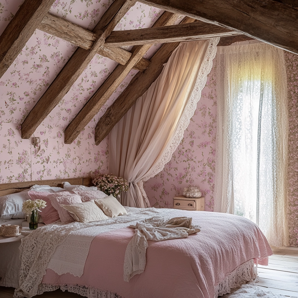 pink farmhouse bedroom 33