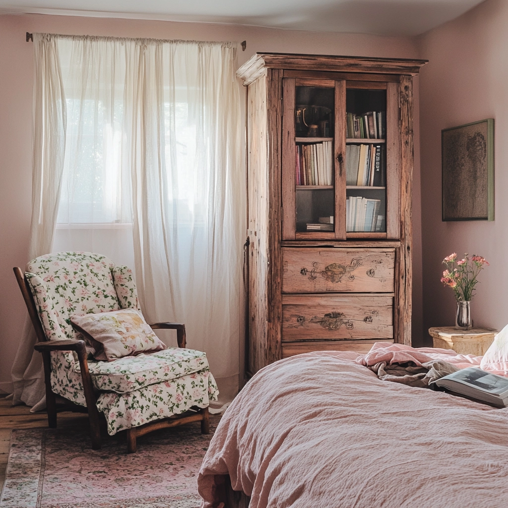 pink farmhouse bedroom 4
