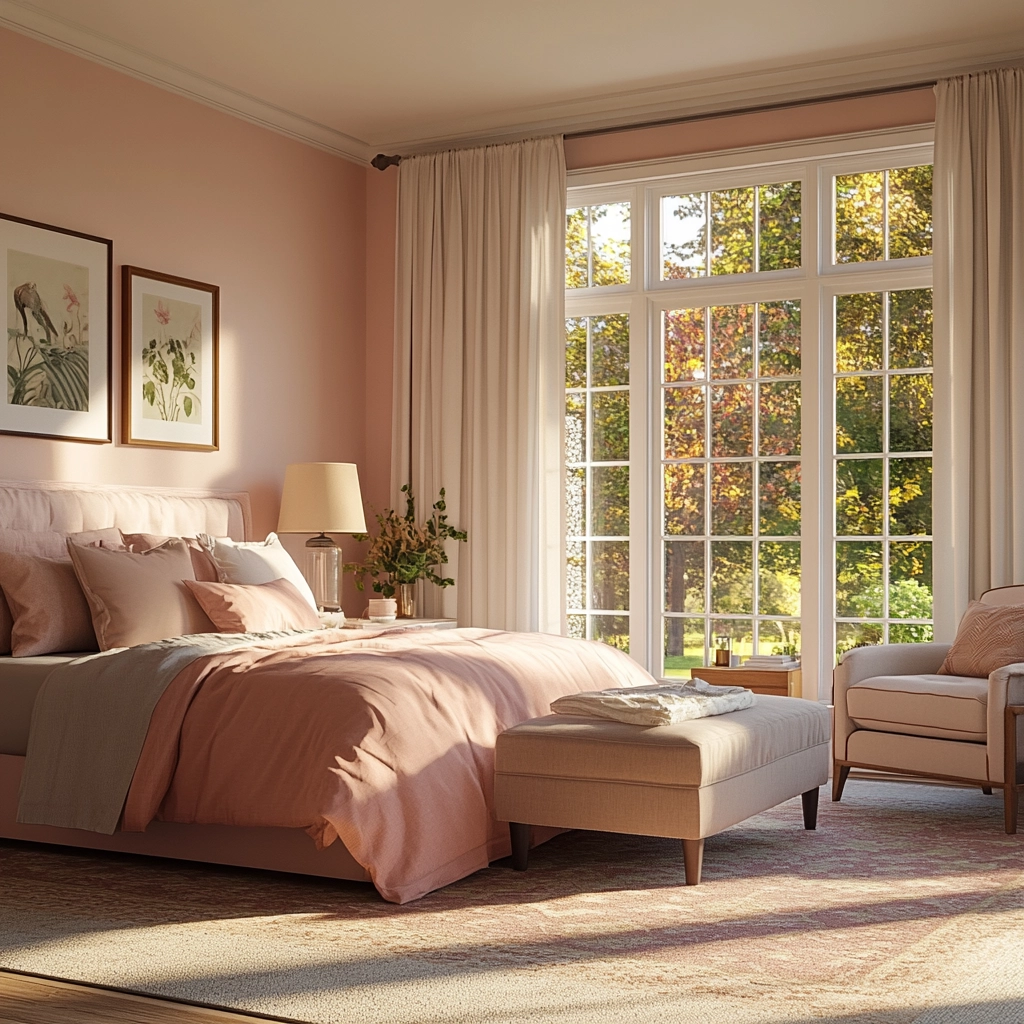 pink farmhouse bedroom 45