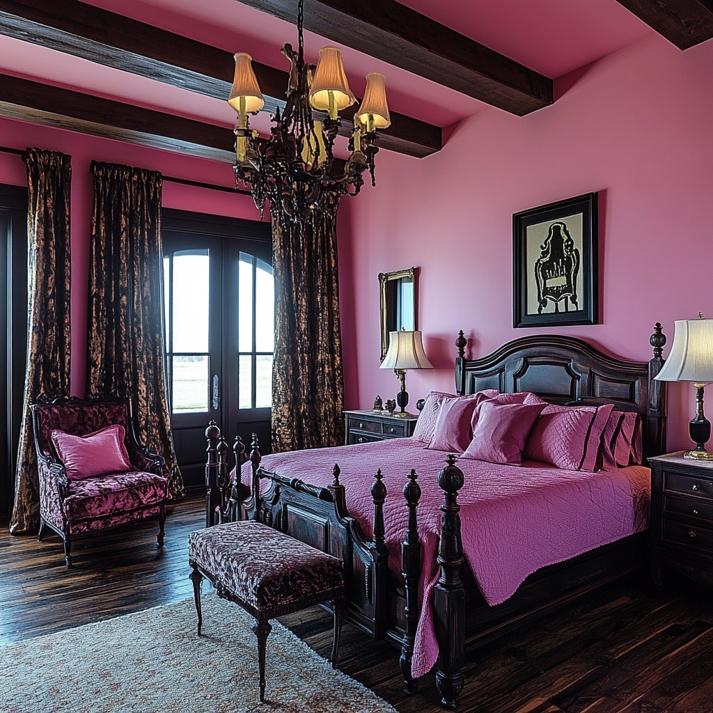 pink farmhouse bedroom 52