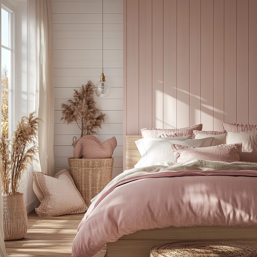 pink farmhouse bedroom 58