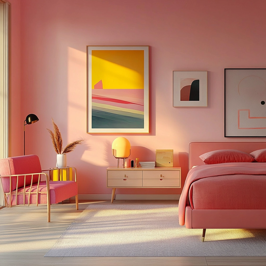 pink farmhouse bedroom 61