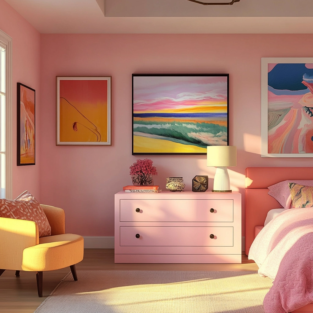 pink farmhouse bedroom 64