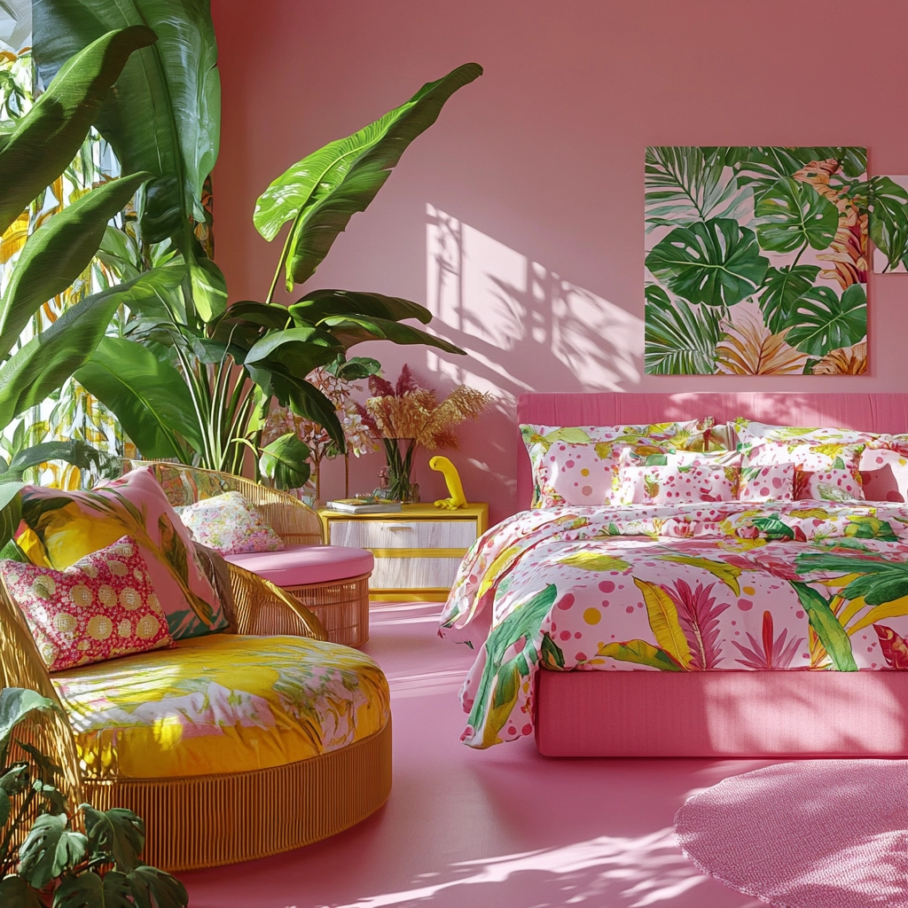 pink farmhouse bedroom 73