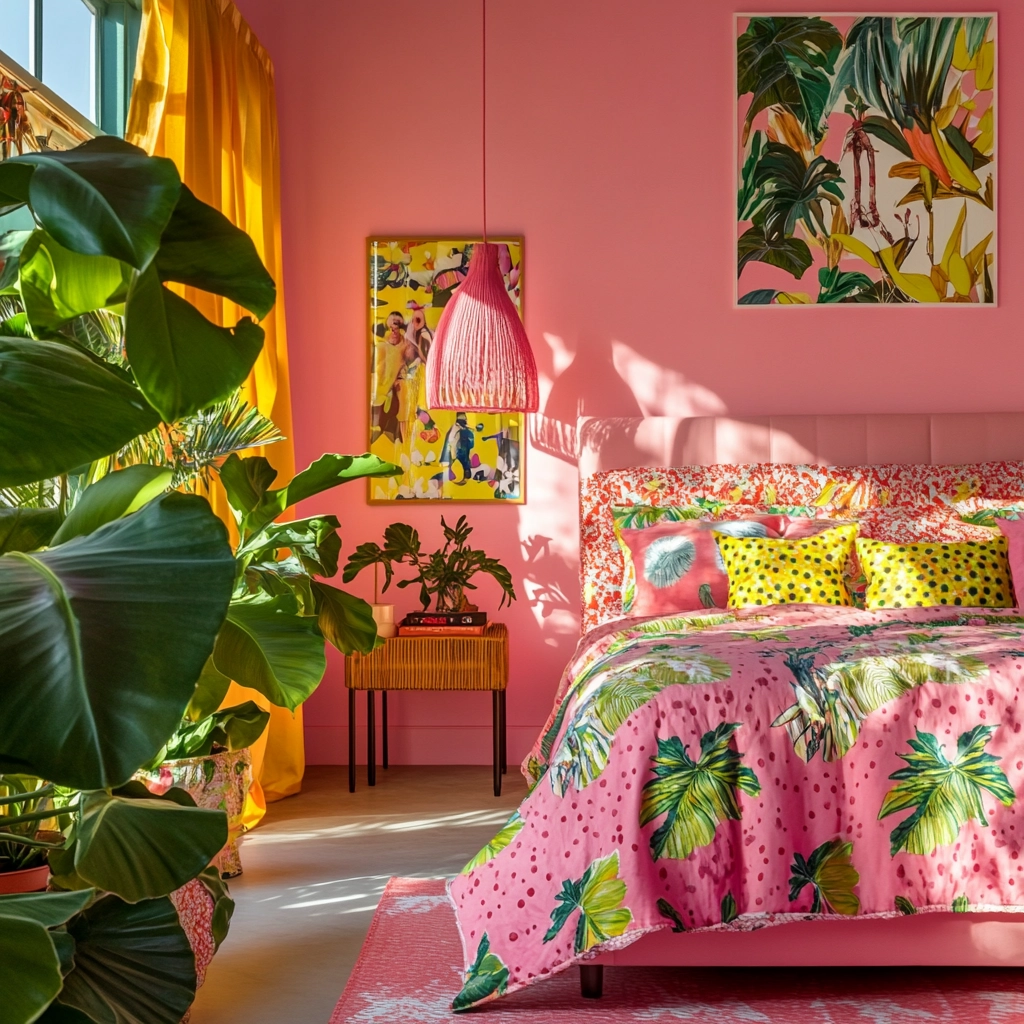 pink farmhouse bedroom 74