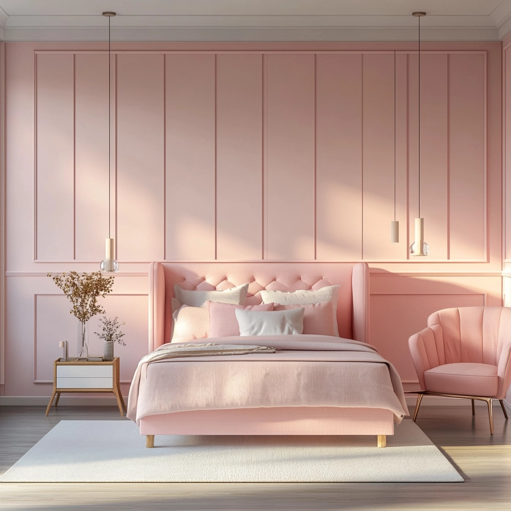 pink farmhouse bedroom 79