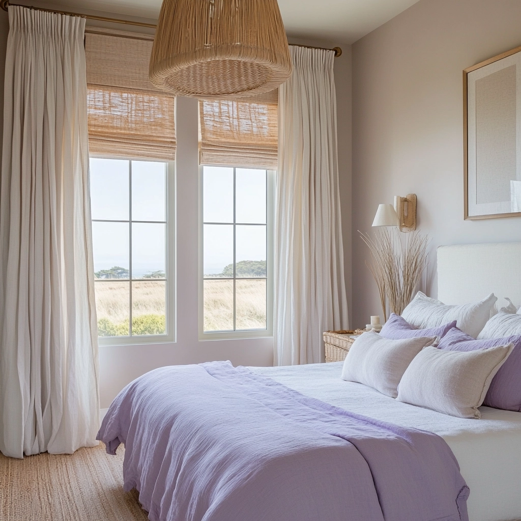 purple farmhouse bedroom 33
