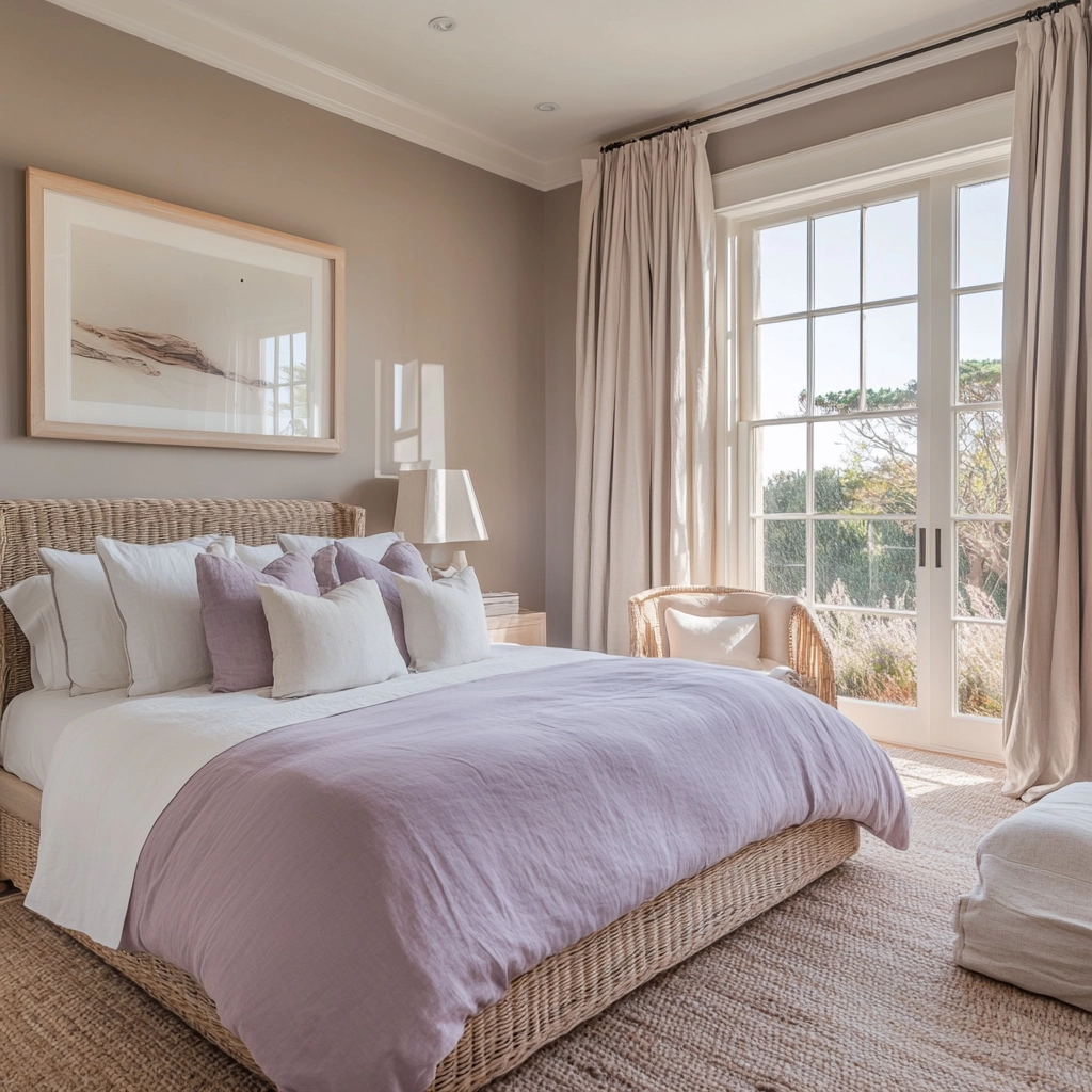 purple farmhouse bedroom 34