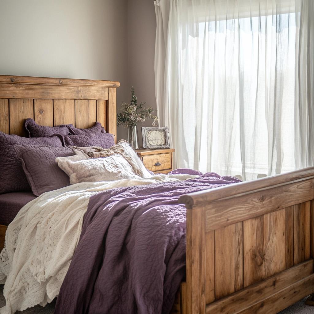 purple farmhouse bedroom 4