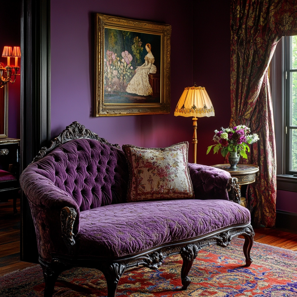 purple farmhouse bedroom 40