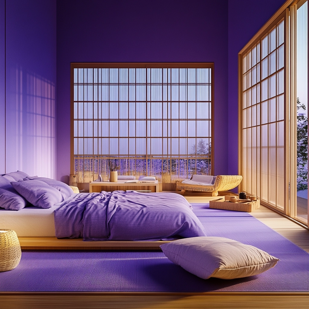 purple farmhouse bedroom 51
