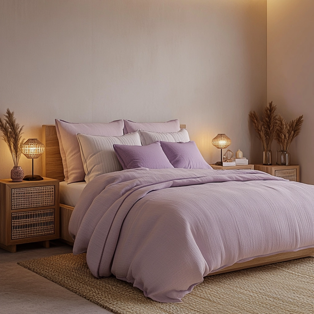 purple farmhouse bedroom 6