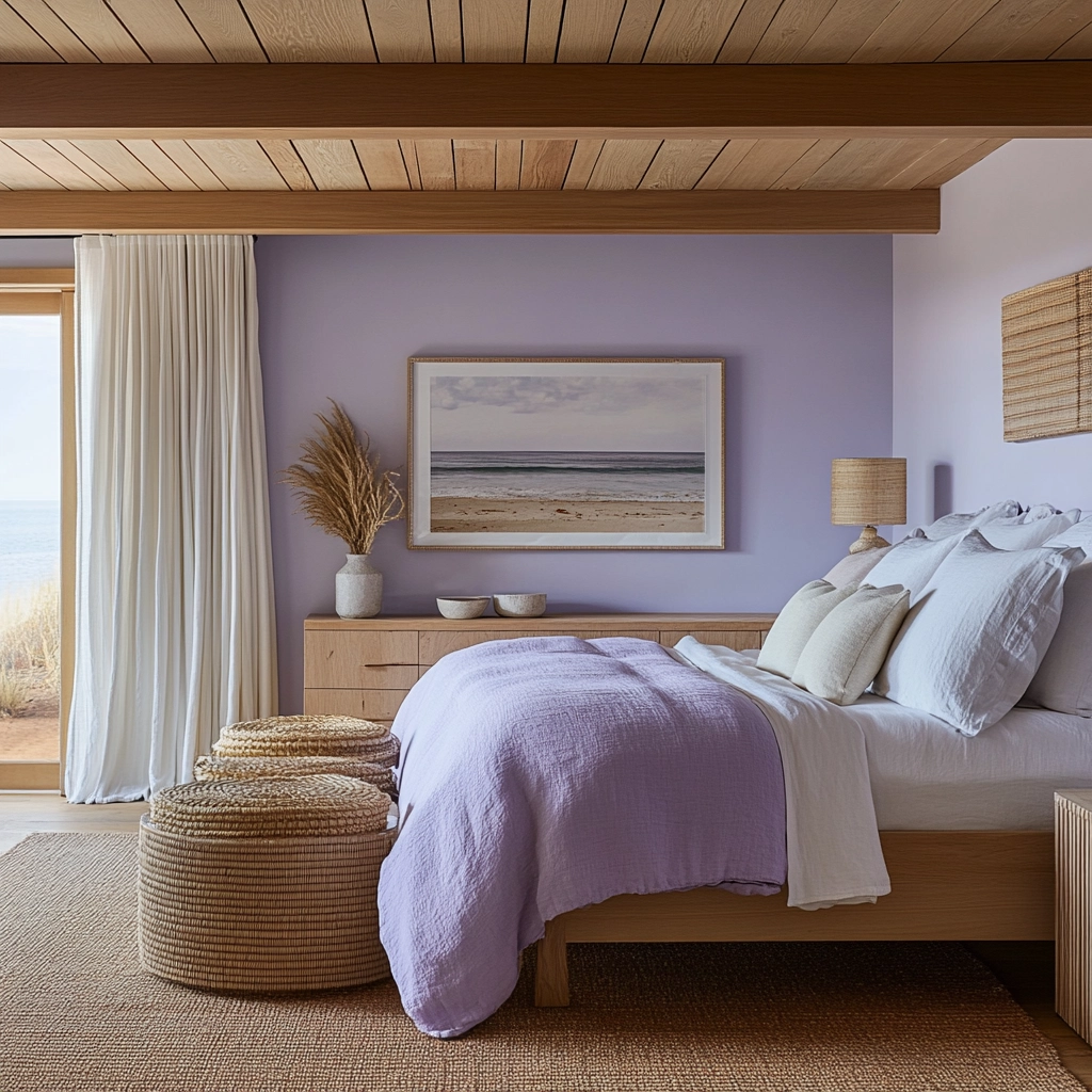 purple farmhouse bedroom 67