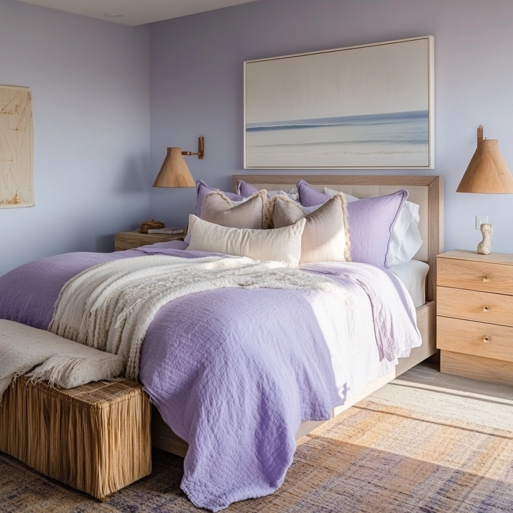 purple farmhouse bedroom 68