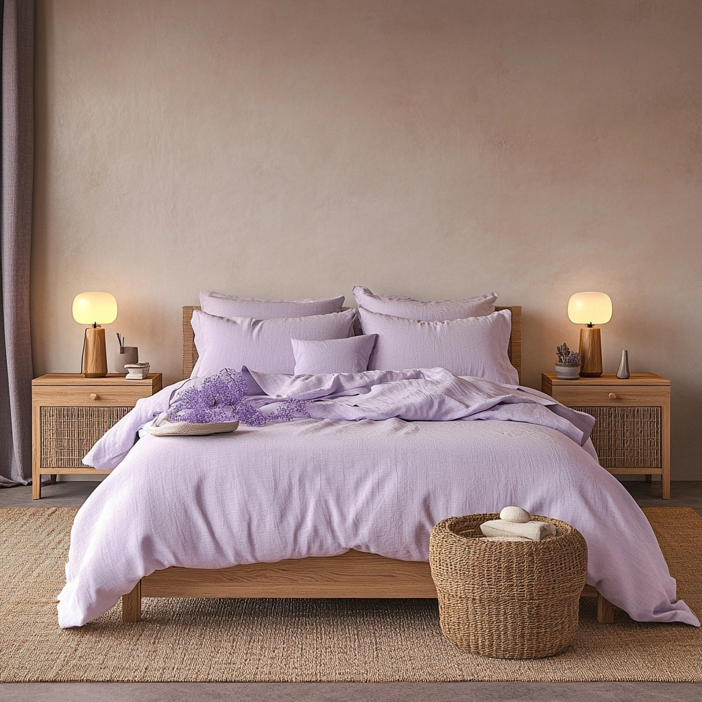 purple farmhouse bedroom 8