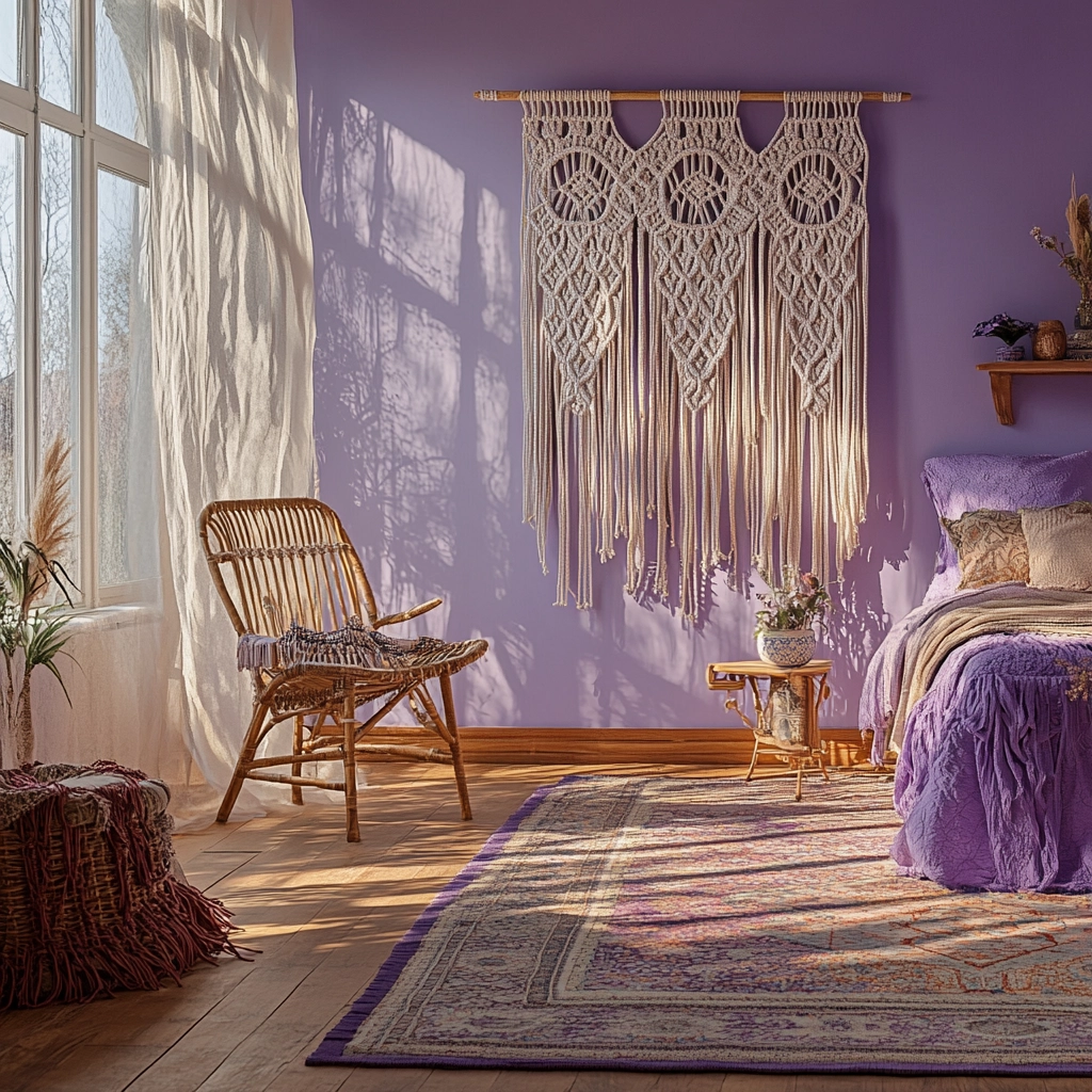 purple farmhouse bedroom 9