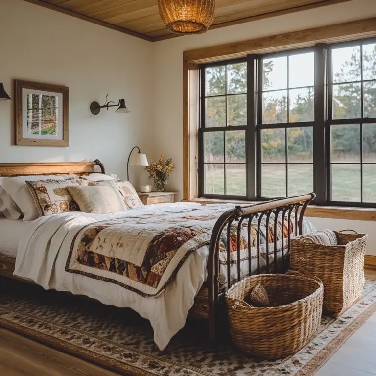 rustic bedroom design farmhouse style 1