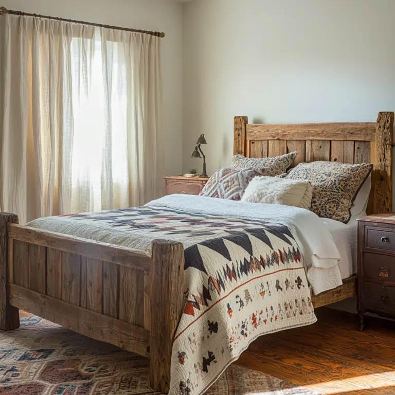rustic farmhouse bedroom country 1