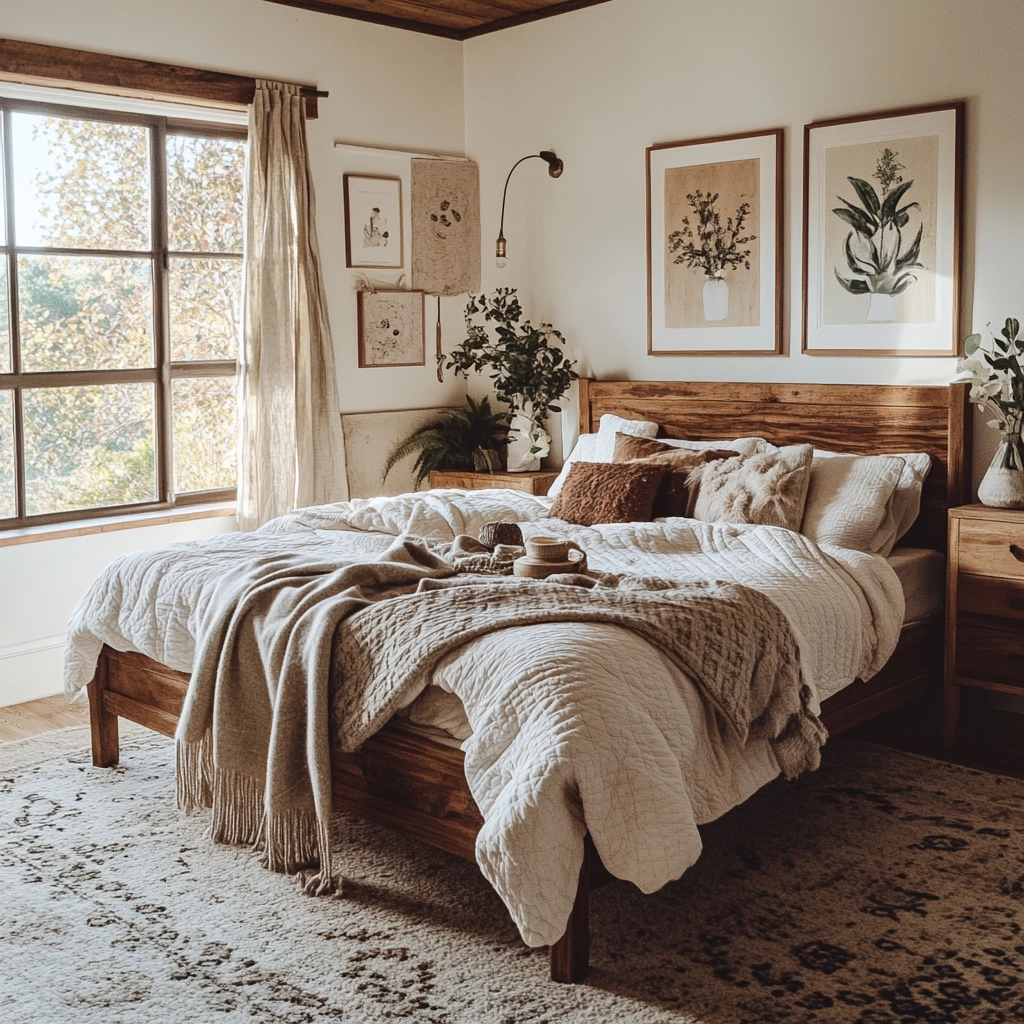 rustic farmhouse bedroom country 19