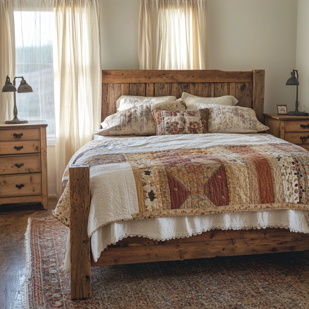 rustic farmhouse bedroom country 3