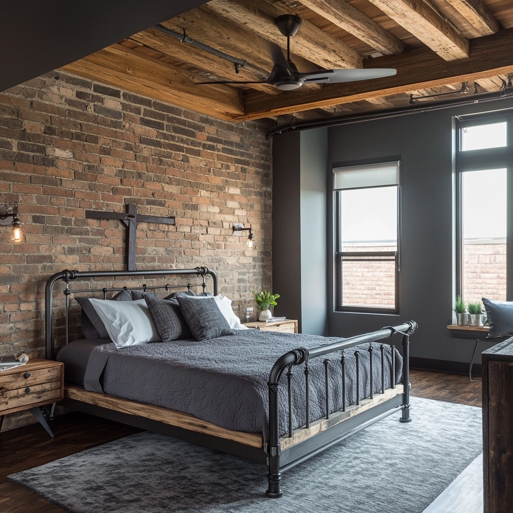 rustic farmhouse bedroom country 35