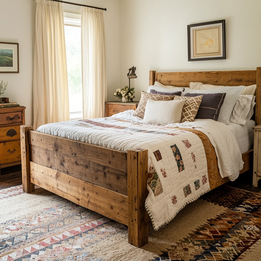 rustic farmhouse bedroom country 4