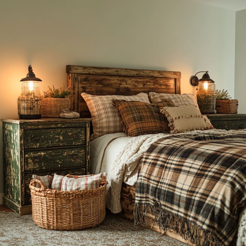 rustic farmhouse bedroom country 6