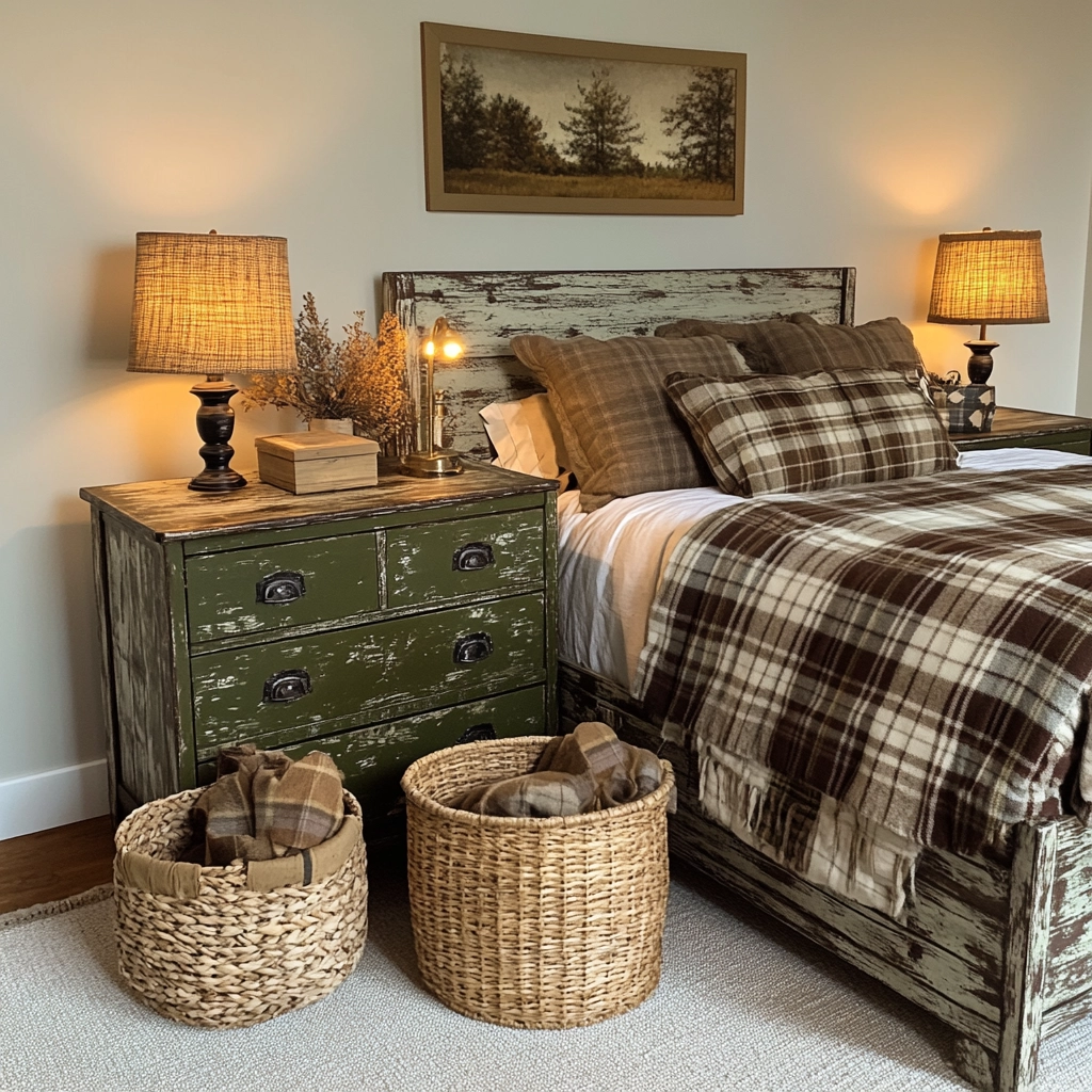 rustic farmhouse bedroom country 8