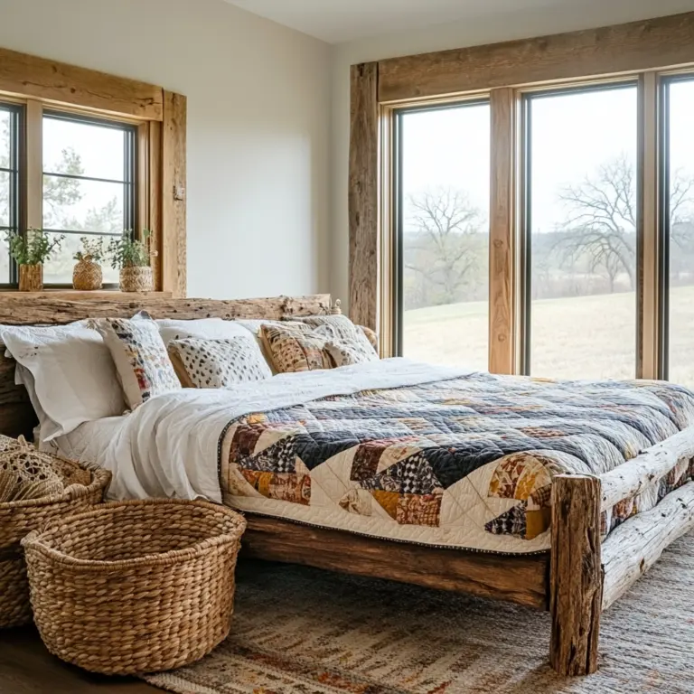 rustic farmhouse bedroom decor ideas 1