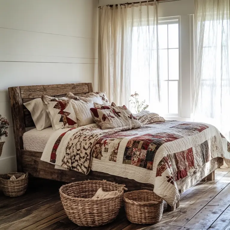 rustic farmhouse bedroom ideas 1