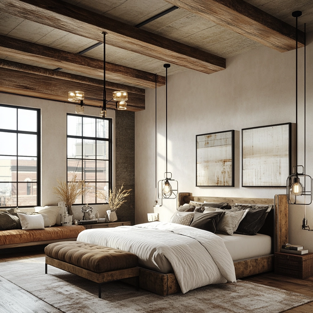 rustic farmhouse bedroom ideas 51