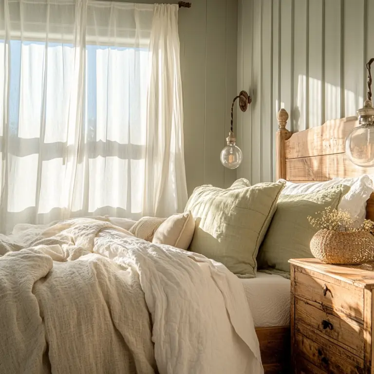 sage farmhouse bedroom 1