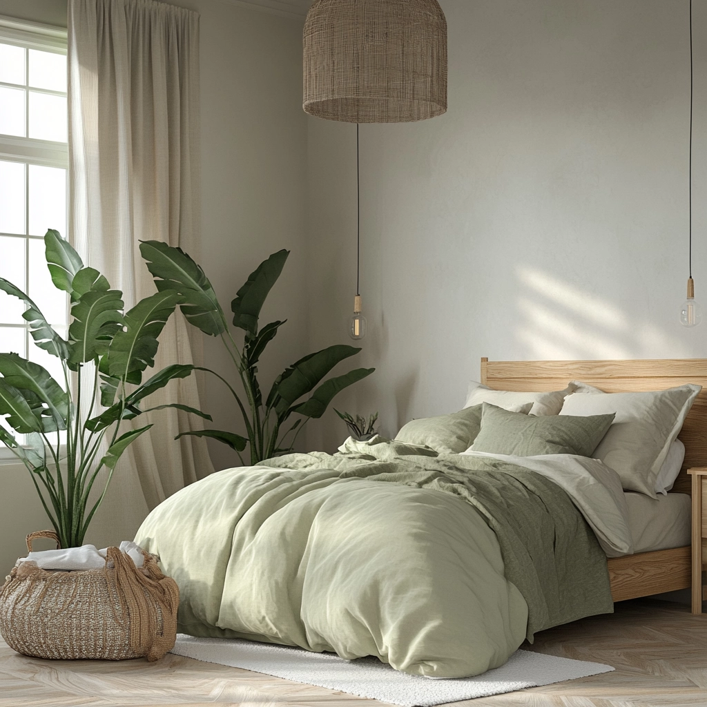sage farmhouse bedroom 13